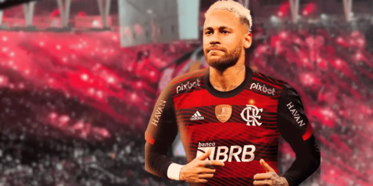 Neymar com a camisa do flamengo 